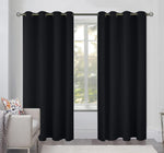 Load image into Gallery viewer, Blackout Curtains for Bedroom Pack of 2 Window Hanging Panels 52 x 84 inch Black
