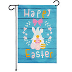 Load image into Gallery viewer, Garden Flag Happy Easter Rabbit Gnome with Eggs 12x18 inch Blockout Fabric