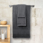 Load image into Gallery viewer, 12 Pcs Set Bath Hand Towels 100% Cotton Soft  Plush Highly Absorbent Quick Gray
