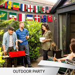 Load image into Gallery viewer, G128 2022 World Cup Bunting Banner  Flag 8.2 x 5.5 Inch, Full String 33 Feet   LiteWeave Pro Series Printed 150D Poly  String Flag Decor for Fan Club Party, Soccer Events, World Cup Fan Celebration