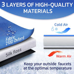 Load image into Gallery viewer, Outdoor Faucet Covers for Winter Freeze Protection 2 Pack 8 H x 5.9 inch W Blue

