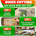 Load image into Gallery viewer, Herb Scissors with 5 Blades and Cover – Stainless Steel Herb Cutter for Fast &amp; Precise Cutting Compact Easy to Store Design – Ergonomic Handle &amp; Cleaning Brush for Quick and Comfortable Kitchen Prep