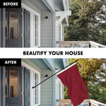 Load image into Gallery viewer, G128 Combo Pack: 6 Feet Tangle Free Spinning Flagpole (Black) Solid Burgundy Flag 3x5 ft Printed 150D Brass Grommets (Flag Included) Aluminum Flag Pole