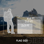 Load image into Gallery viewer, G128 Combo Pack: USA American Flag 3x5 Ft Embroidered Stars &amp; Spain (Spanish) Flag 3x5 Ft Doublesided Embroidered 210D