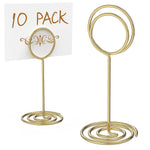 Load image into Gallery viewer, 10 Pack Table Number Holders for Wedding   Gold Place Card Holder   Table Sign Holders   Picture   Photo Holders for Tables   Mini Table Number Stands Gold   Small Gold Table Number Holders Clip Stand
