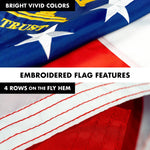 Load image into Gallery viewer, G128 Combo Pack: 5 Ft Tangle Free Aluminum Spinning Flagpole (Black) &amp; Georgia GA State Flag 2x3 Ft, ToughWeave Series Embroidered 300D Polyester  Pole with Flag Included