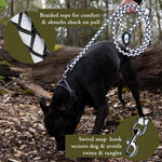 Load image into Gallery viewer, Reflective Dog Leash. Heavy Duty and Durable for Large and Medium Breeds. 6 Ft Long Rope Tangle Free Braided Leash with Comfortable Handle (Black)
