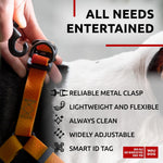 Load image into Gallery viewer, Waterproof Dog Harness Adjustable 16–22 in Metal Clasp &amp; QR Tag Orange
