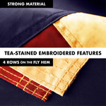 Load image into Gallery viewer, G128 Combo Pack: 6 Ft Tangle Free Aluminum Spinning Flagpole (Silver) &amp; Texas TeaStained Flag 3x5 Ft, ToughWeave Pro Series Embroidered 420D Polyester  Pole with Flag Included