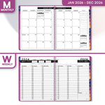 Load image into Gallery viewer, 2026 Appointment Book Planner 8.5 x 11 inch Large Magenta Tabbed Daily Hourly Weekly Planner Schedule Book 15 Minute time Slots Business &amp; Personal Planner Jan 2026 Dec 2026
