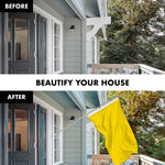 Load image into Gallery viewer, G128 Combo Pack: 5 Ft Tangle Free Aluminum Spinning Flagpole (Silver) &amp; Solid Yellow Color Flag 2x3 Ft, LiteWeave Pro Series Printed 150D Polyester  Pole with Flag Included