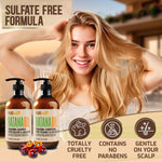 Load image into Gallery viewer, Batana Oil Shampoo and Conditioner Set Thickening Sulfate Free Formula for Women Men 16 Fl Oz Pack of 2 Volumizing Moisturizing Professional Salon Care Products for Fine Thinning Hair