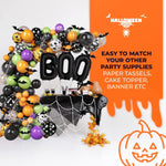 Load image into Gallery viewer, Halloween Balloon Garland Arch Kit 90 Pcs Black Orange Confetti Balloons for Spooky Party Haunted House Trick or Treat Decor DIY Kit