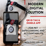 Load image into Gallery viewer, Waterproof Dog Harness Adjustable 20–32 in Metal Clasp &amp; QR Tag Black