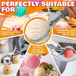Load image into Gallery viewer, 4 oz Ice Cream Scoop with Trigger Release #8 – Stainless Steel Versatile Tool for Baking Cookies and Desserts  Durable Easy to Clean Dishwasher Safe Ergonomic Design for Precise Culinary Portions