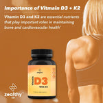 Load image into Gallery viewer, Zealthy Life Vitamin D3 with K2 60 Capsules
