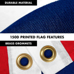 Load image into Gallery viewer, G128 Combo Pack: 6 Feet Tangle Free Spinning Flagpole (Silver) Norway Norwegian Flag 3x5 ft Printed 150D Brass Grommets (Flag Included) Aluminum Flag Pole
