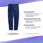 Load image into Gallery viewer, Dark Blue Disposable Scrub Pants XX L Pack of 10 Polypropylene Non Sterile
