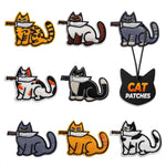 Load image into Gallery viewer, Cat Patches Iron On &amp; Sew On Set of 8 Easy Fix Embroidered Funny Patches for Hats Jackets Backpacks Jeans &amp; Bags Cute Cat Patch Set Valentines Day Gifts for Animal Lovers and DIY Decor