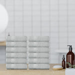 Load image into Gallery viewer, Resort Collection Soft Washcloth Face Body Towel Set 12x12 inch 12 Pack Grey