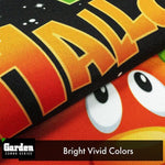 Load image into Gallery viewer, G128 Combo Pack: Garden Flag Stand Black 36x16 Inch &amp; Garden Flag Happy Halloween Three Pumpkins 12x18 Inch