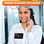 Load image into Gallery viewer, 100 Pcs Metal Business Cards for Laser Engraving – Metal Business Card Blanks in Black Colour 0.008  Thick Compact 3.39  x 2.13  – Wide Use for VIP Membership Industrial Use Personalized Gifts