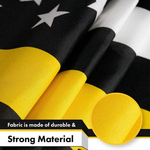 Thin Yellow Line American Flag 3x5 Ft 2Pack Printed 150D Polyester