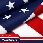 Load image into Gallery viewer, G128 3 Pack: American USA 51 Stars Flag  3x5 Ft  LiteWeave Pro Series Printed 150D Polyester  Indoor/Outdoor, Vibrant Colors, Brass Grommets, Thicker and More Durable Than 100D 75D Polyester