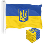 Load image into Gallery viewer, Ukraine Ukrainian Flag 3x5 Ft 5 Pack Printed 150D Polyester Brass Grommets
