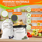 Load image into Gallery viewer, 2Pcs Potato and Onion Storage Bags Vegetable Storage Bags Onion Storage Bag Potato Storage Bag Onion and Potato Storage Bags Reusable Produce Bags Washable Storage for Onions and Potatoes