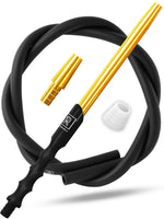 Load image into Gallery viewer, Premium Hookah Hose with Mouthpiece 60 Long Silicone Water Pipe Hose Washable with 15 Aluminum Easy Grip Mouthpiece Modern Design Handle Won&#39;t Rust or Ghost Hookah Hose Silicone
