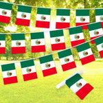 Load image into Gallery viewer, Mexico Mexican Bunting Banner Flag 8.2 x 5.5 Inch, Full String 33 Feet  Printed 150D Polyester, Decorations For Bar, School, Festival Events Celebration