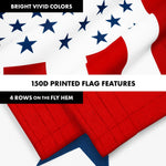 Load image into Gallery viewer, G128 Combo Pack: 6 Ft Tangle Free Aluminum Spinning Flagpole (Black) &amp; Civil Peace USA Flag 3x5 Ft, LiteWeave Pro Series Printed 150D Polyester  Pole with Flag Included