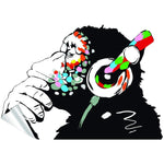 Load image into Gallery viewer, Thinking Monkey Sticker Art Vinyl Street Wall Decal Chimp Graffiti Decal 24x16

