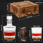 Load image into Gallery viewer, Whiskey Gift Set 14 pcs Whiskey Bottle Old Fashioned Glasses in Wodden Box Gift
