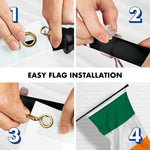 Load image into Gallery viewer, G128  6 Feet Tangle Free Spinning Flagpole (Black) Ireland Brass Grommets Printed 3x5 ft (Flag Included) Aluminum Flag Pole
