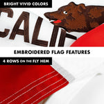 Load image into Gallery viewer, G128  6 Feet Tangle Free Spinning Flagpole (Black) California Double Sided Brass Grommets Embroidered 3x5 ft (Flag Included) Aluminum Flag Pole