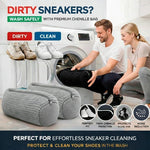Load image into Gallery viewer, Shoe Washing Machine Bag 2 Pack for Washer Dryer Thick Padded Sneaker Laundry Bags with Mesh Panels Zipper Protective Shoe Washer Bag for Running &amp; Gym Shoes
