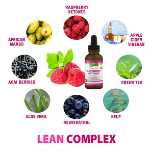 Weight Loss Keto Raspberry Ketone Drops 60 ml Appetite Suppressant Fat Burner Diet Energy Supplement Metabolism Booster That Work for Belly for Men and Women Slim Faster Than Gummy Pill Capsule Tea