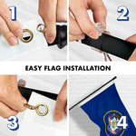 Load image into Gallery viewer, G128  6 Feet Tangle Free Spinning Flagpole (Black) Utah Double Sided Brass Grommets Embroidered 3x5 ft (Flag Included) Aluminum Flag Pole
