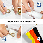 Load image into Gallery viewer, G128  6 Feet Tangle Free Spinning Flagpole (White) Germany Brass Grommets Printed 3x5 ft (Flag Included) Aluminum Flag Pole