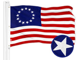 Load image into Gallery viewer, G128 Betsy Ross Flag  5x8 Ft  ToughWeave Series Embroidered 300D Polyester  Historical Flag, Embroidered Design, Indoor/Outdoor, Brass Grommets