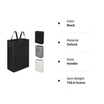 Load image into Gallery viewer, Slim Laundry Hamper With Handles Collapsible Laundry Basket Thin Dirty Clothes Basket Narrow Laundry Bag Foldable Dirty Clothes Hamper 45L (21 inchesBlack)
