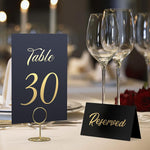 Load image into Gallery viewer, Black Table Numbers 1 30 for Wedding Reception with Gold Foil Table Number Cards 4x6 with Head &amp; Gift Table Restaurant Table Numbers Wedding Numbers for Tables Card Stock Wedding Table Numbers