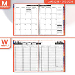 Load image into Gallery viewer, 2026 Appointment Book Planner 8.5 x 11 inch Large Peach Tabbed Daily Hourly Weekly Planner Schedule Book 15 Minute time Slots Business &amp; Personal Planner Jan 2026 Dec 2026