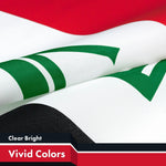 Load image into Gallery viewer, G128 5 Pack: Iraq (Iraqi) Flag  3x5 feet  Printed 150D Indoor/Outdoor, Vibrant Colors, Brass Grommets, Quality Polyester, Much Thicker More Durable Than 100D 75D Polyester