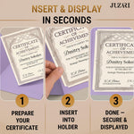 Load image into Gallery viewer, 30 Pack Premium Purple Certificate Holders 8.5 x 11   Heavyweight 300gsm Cardstock Diploma Holder &amp; Certificate Folder   Award Certificate Folders for Graduation with Gold Foil   Diploma Cover 8.5x11