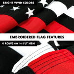 Load image into Gallery viewer, G128  6 Feet Tangle Free Spinning Flagpole (Black) Thin Red Line Flag Brass Grommets Spun Polyester 3x5 ft (Flag Included) Aluminum Flag Pole