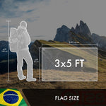 Load image into Gallery viewer, Brazil Brazilian Flag 3x5 Ft 2Pack Doublesided Embroidered Polyester By G128