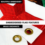 Load image into Gallery viewer, G128  6 Feet Tangle Free Spinning Flagpole (Silver) California Double Sided Brass Grommets Embroidered 3x5 ft (Flag Included) Aluminum Flag Pole